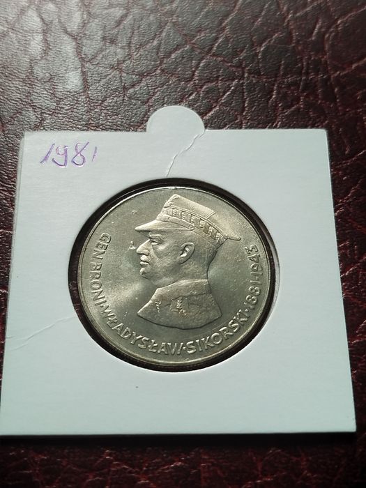 Moneta Polska PRL 50 złotych 1981 Sikorski