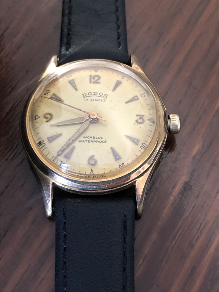 Zabytkowy zegarek męski szwajcarskie marki Rodos Swiss Made Vintage
