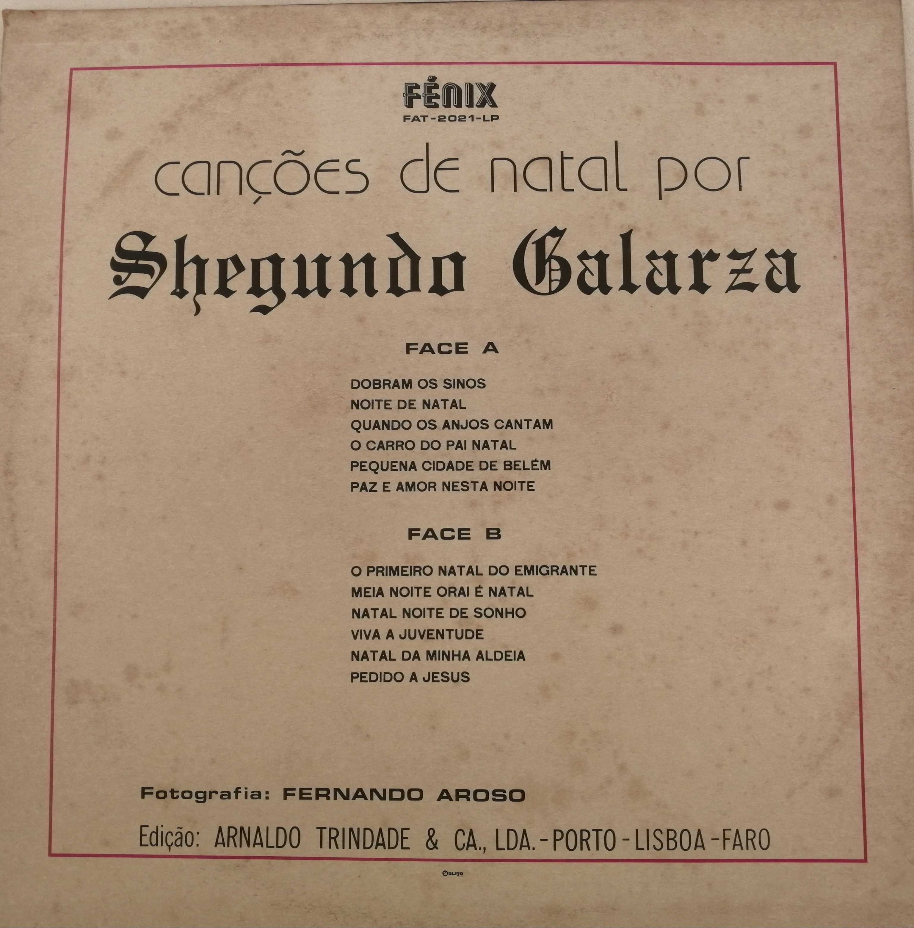 VINIL - Canções de Natal por Shegundo Galarza