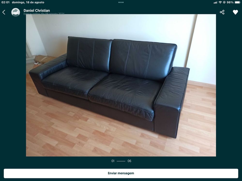Sofa ikea de pele