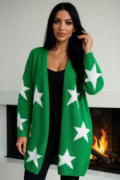 Zielony kardigan damski rozmiar uniwersalny