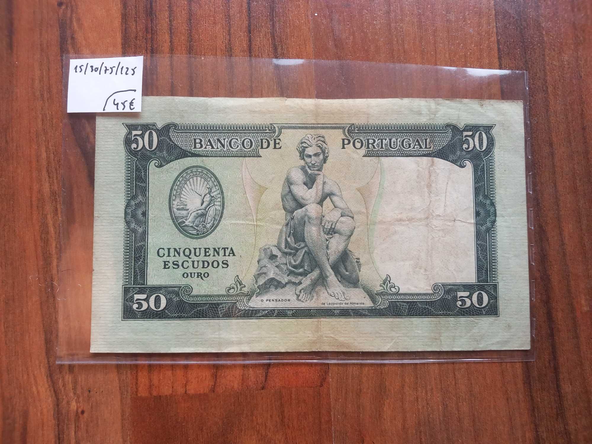 Nota 50$00 Fontes Pereira de Mello 1955