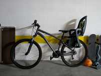 Bicicleta BTT de Passeio Decathlon com cadeira de criança