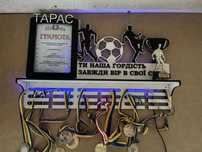 Індивідуальна Медальниця з підсвіткою 60х40 см Футбол,баскетбол,танці