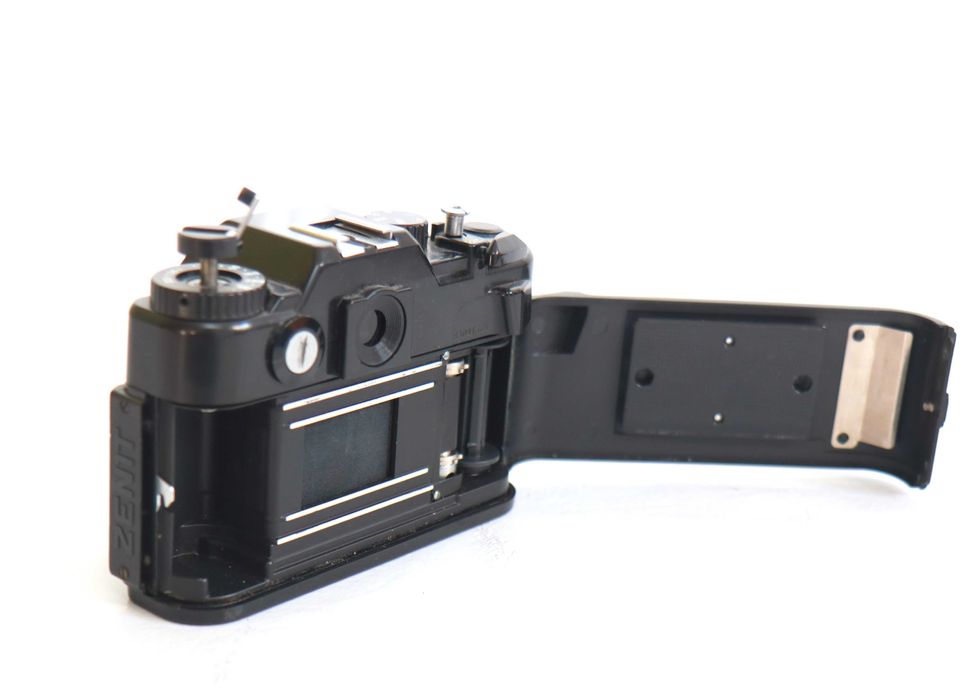 Zenith 122K com lente Pentax 50mm f\2 manual máquina analógica