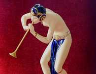 Figurka Bohemia Royal Dux Art Deco zaklinacza węży Czechy