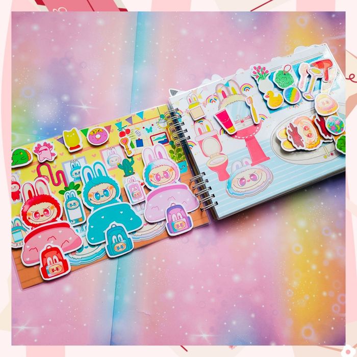 Książka na rzepy miasteczko Labubu. Lamibook duży