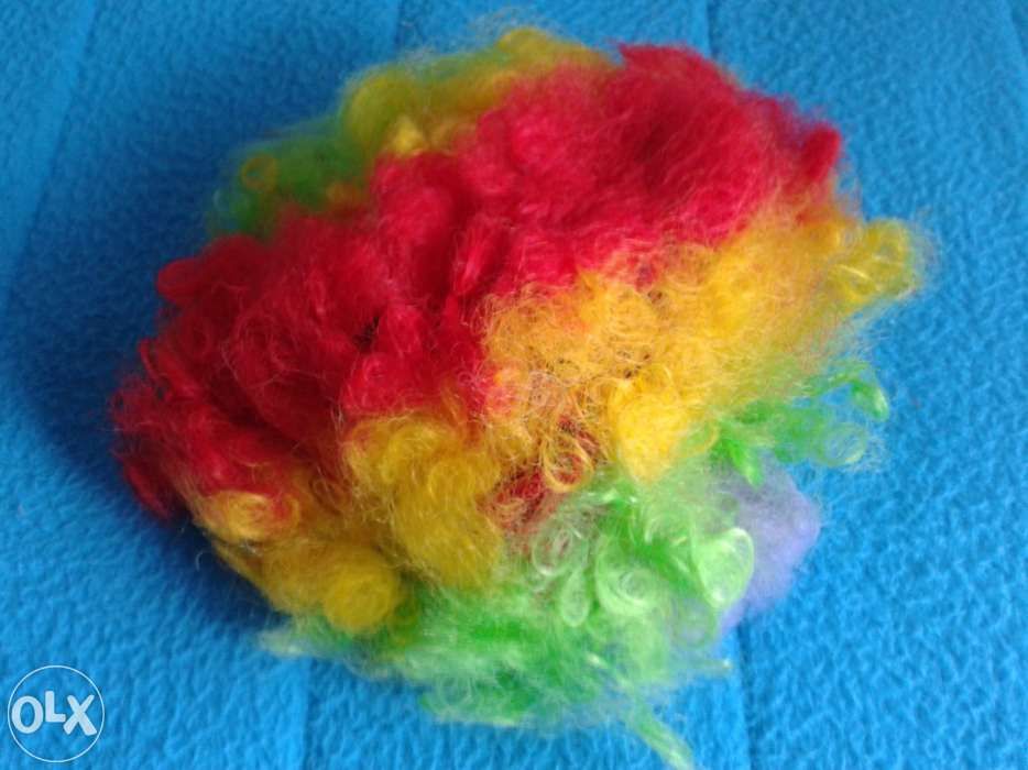 Peruca Palhaço Caracóis Multicolor Infantil