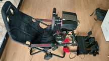 Sim racing Kit Fanatec com shifter thrustmaster e cadeira playseat