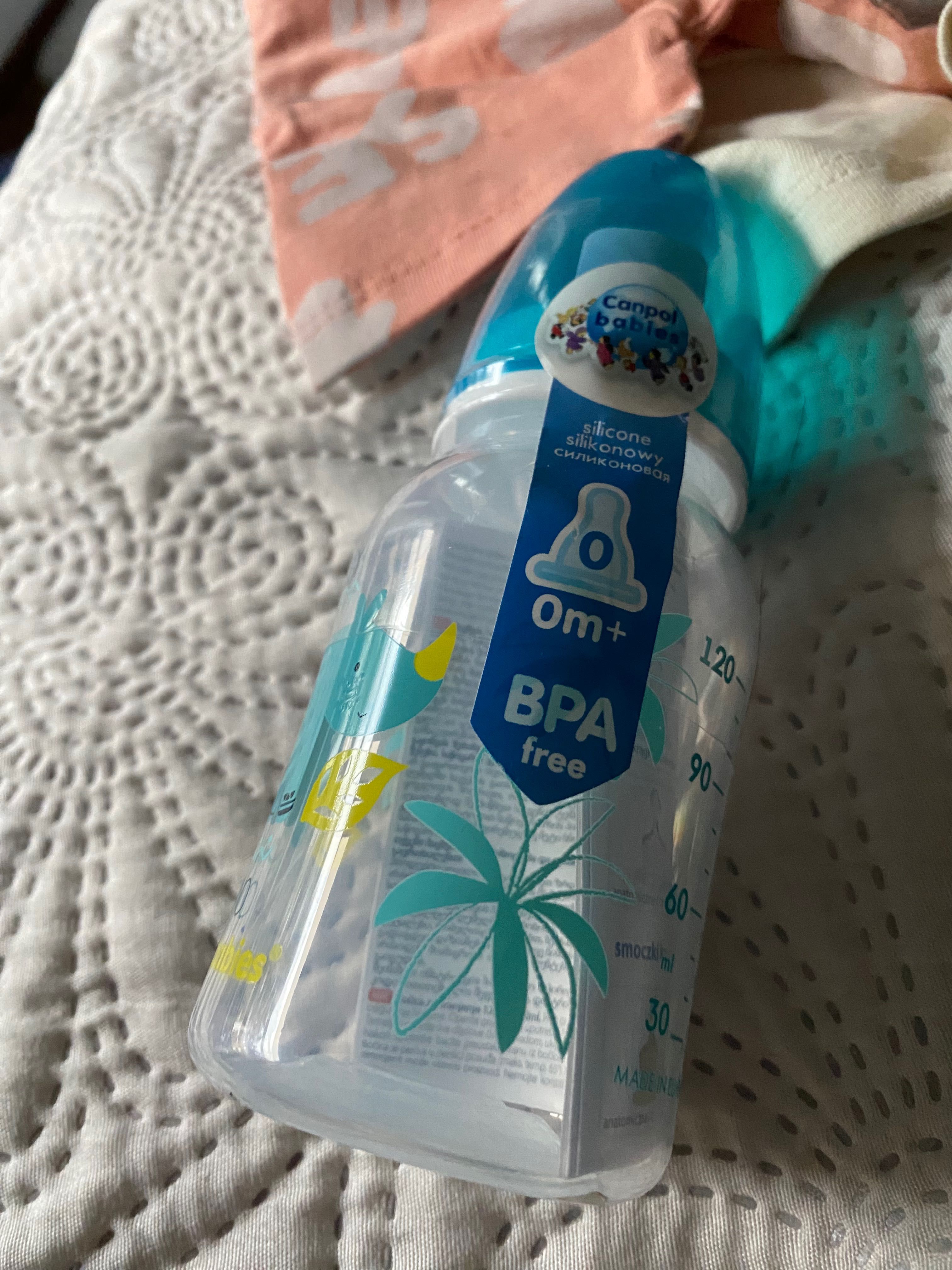Butelka Canpol Babies ze smoczkiem 120 ml 0m+ BPA free