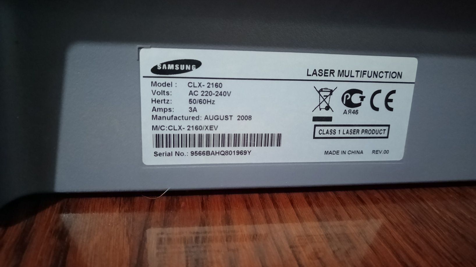 МФУ Samsung CLX 2160 по запчастинах