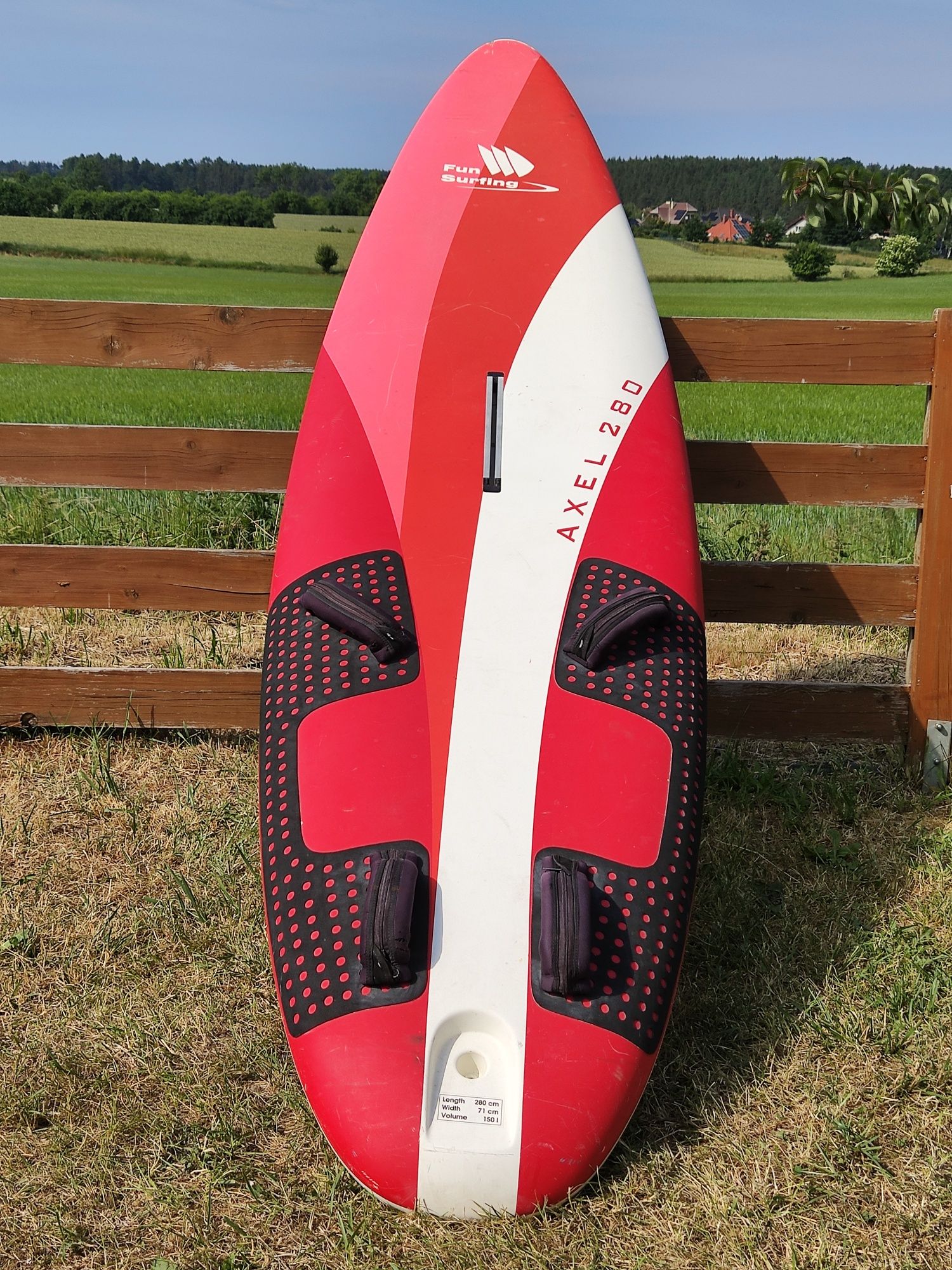 Deska 150 litrów szer. 71cm dł. 280cm Axel Windsurfing Nauka