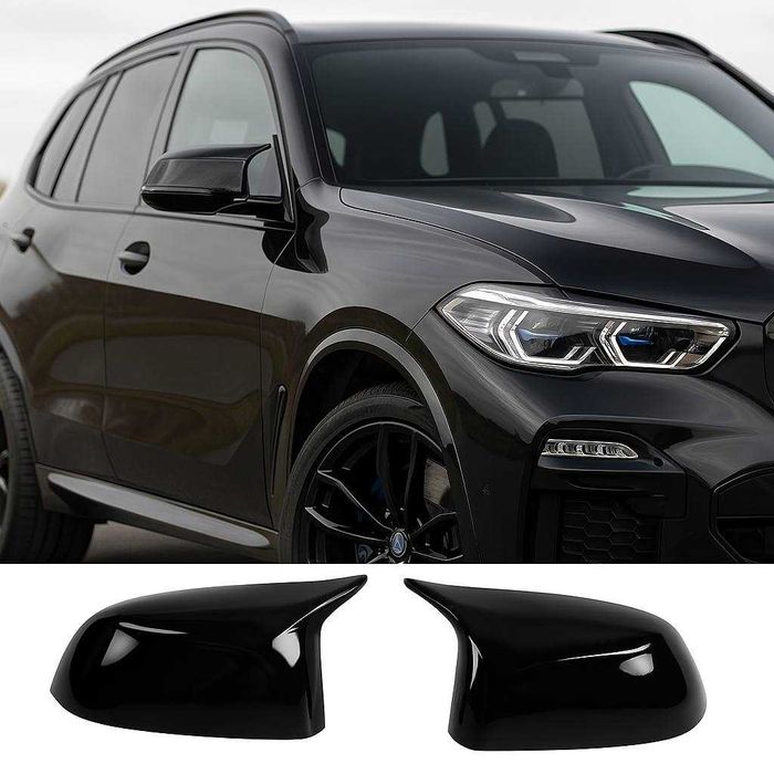 Накладки на зеркала BMW g01 g02 g05 g06 g07 X3 X4 X5 X6 черный глянец