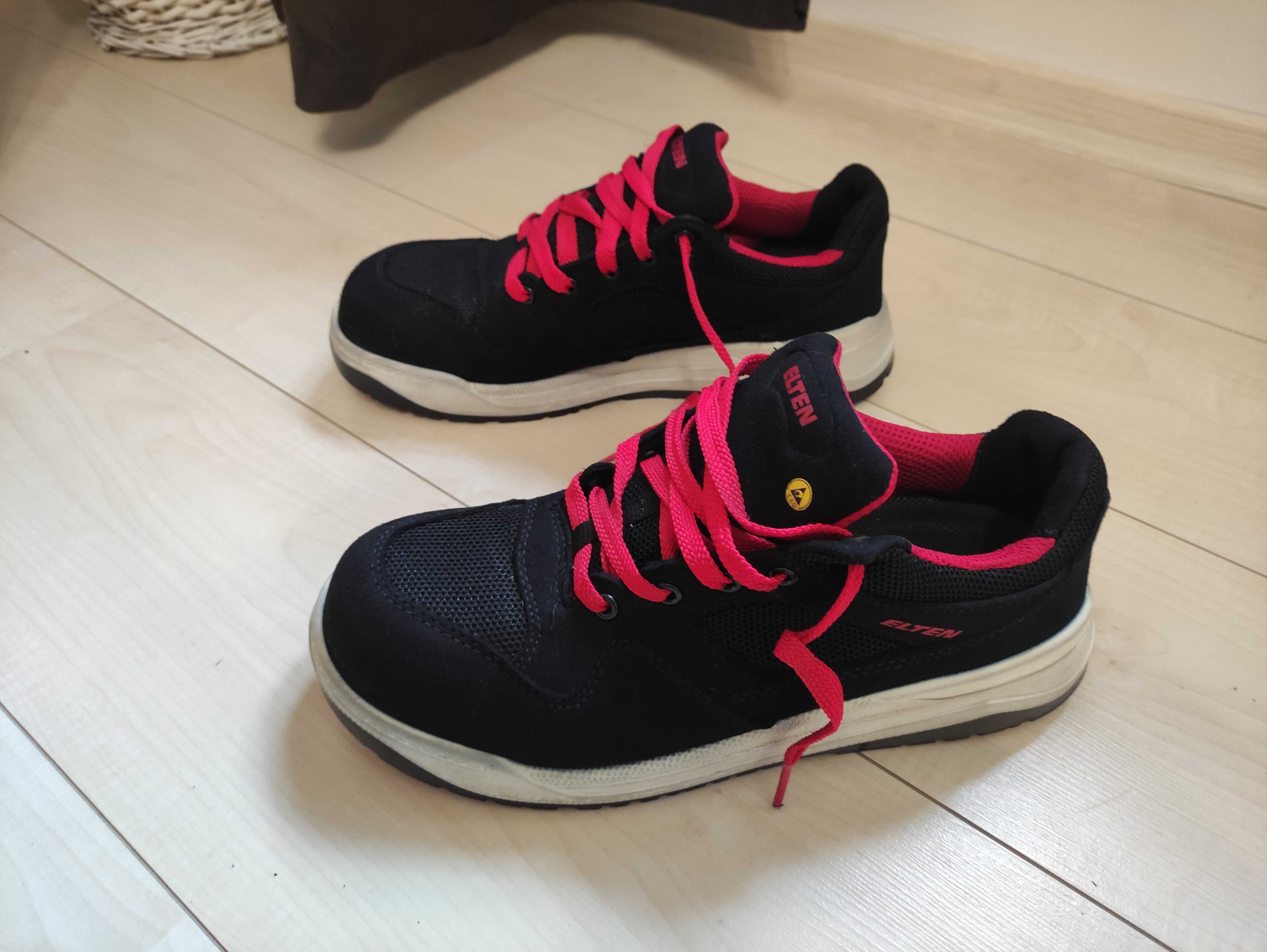 Męskie buty robocze Elten Lackers black low ESD S1P r. 41 27 cm bdb