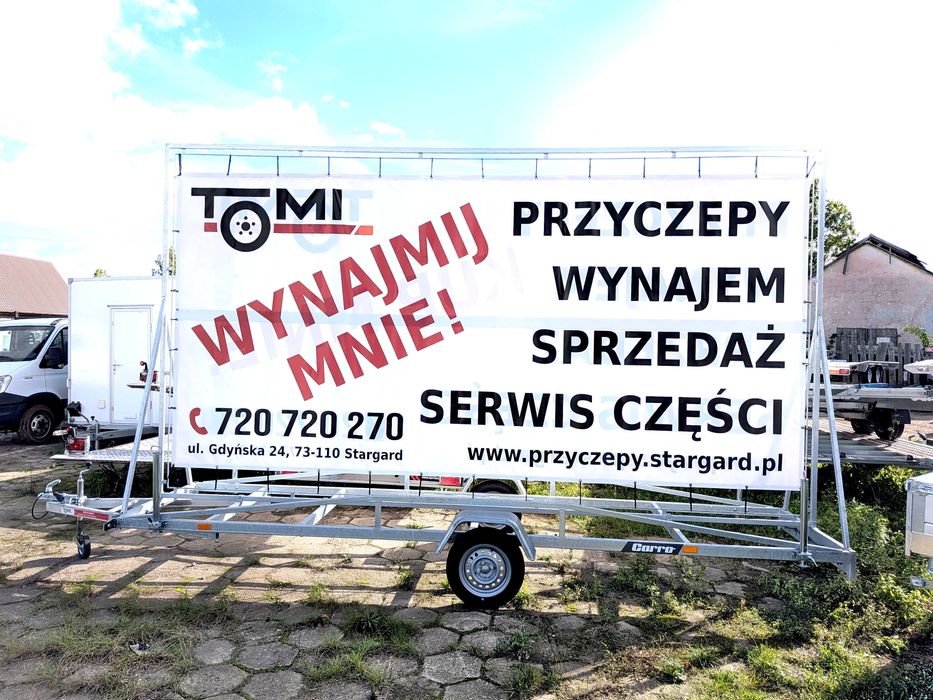 *** Wynajem przyczepy reklamowej (538x299,5) (Kat.B) ***