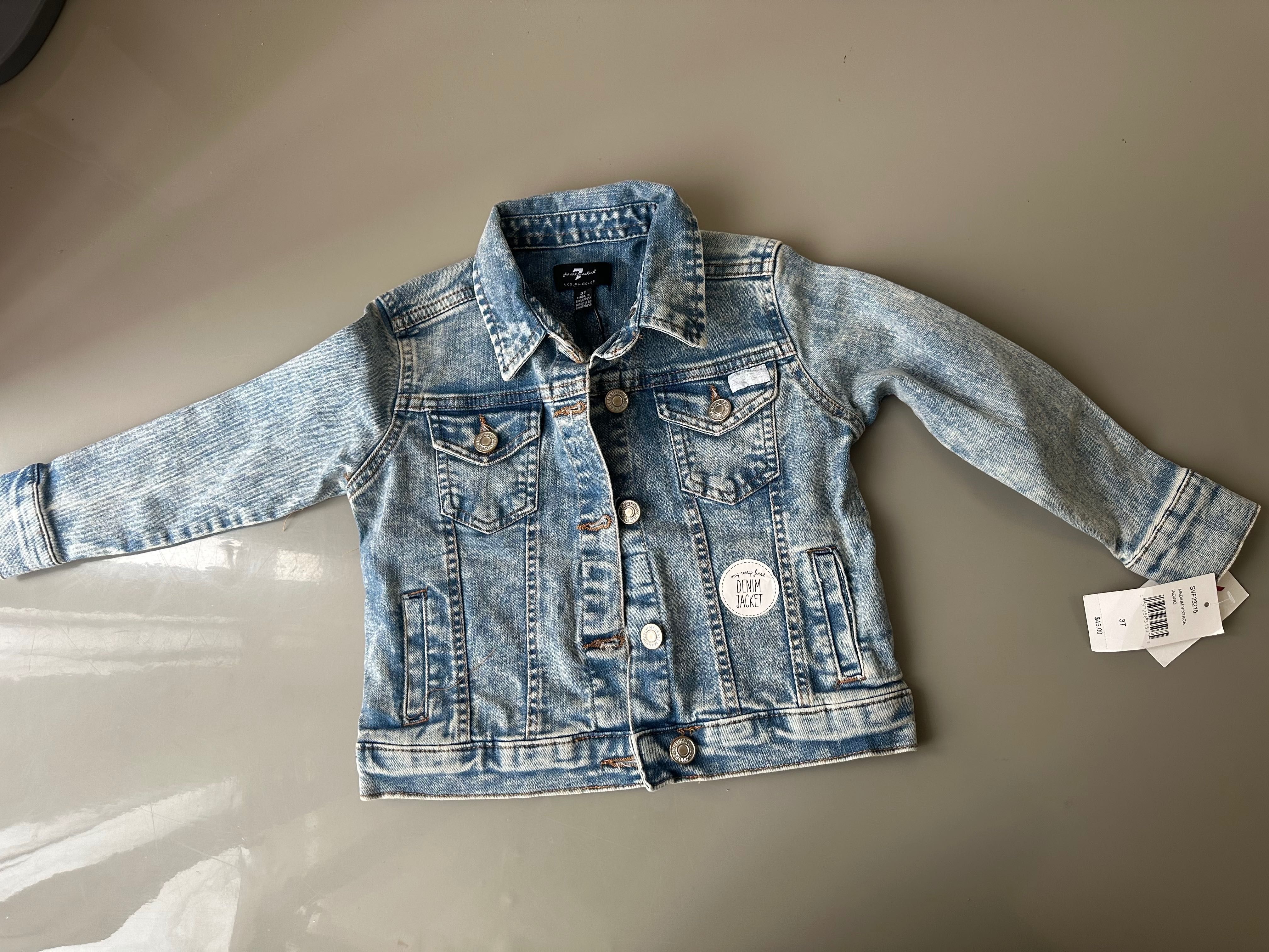 Новая джинсовая куртка 7 for all mankind 3 года