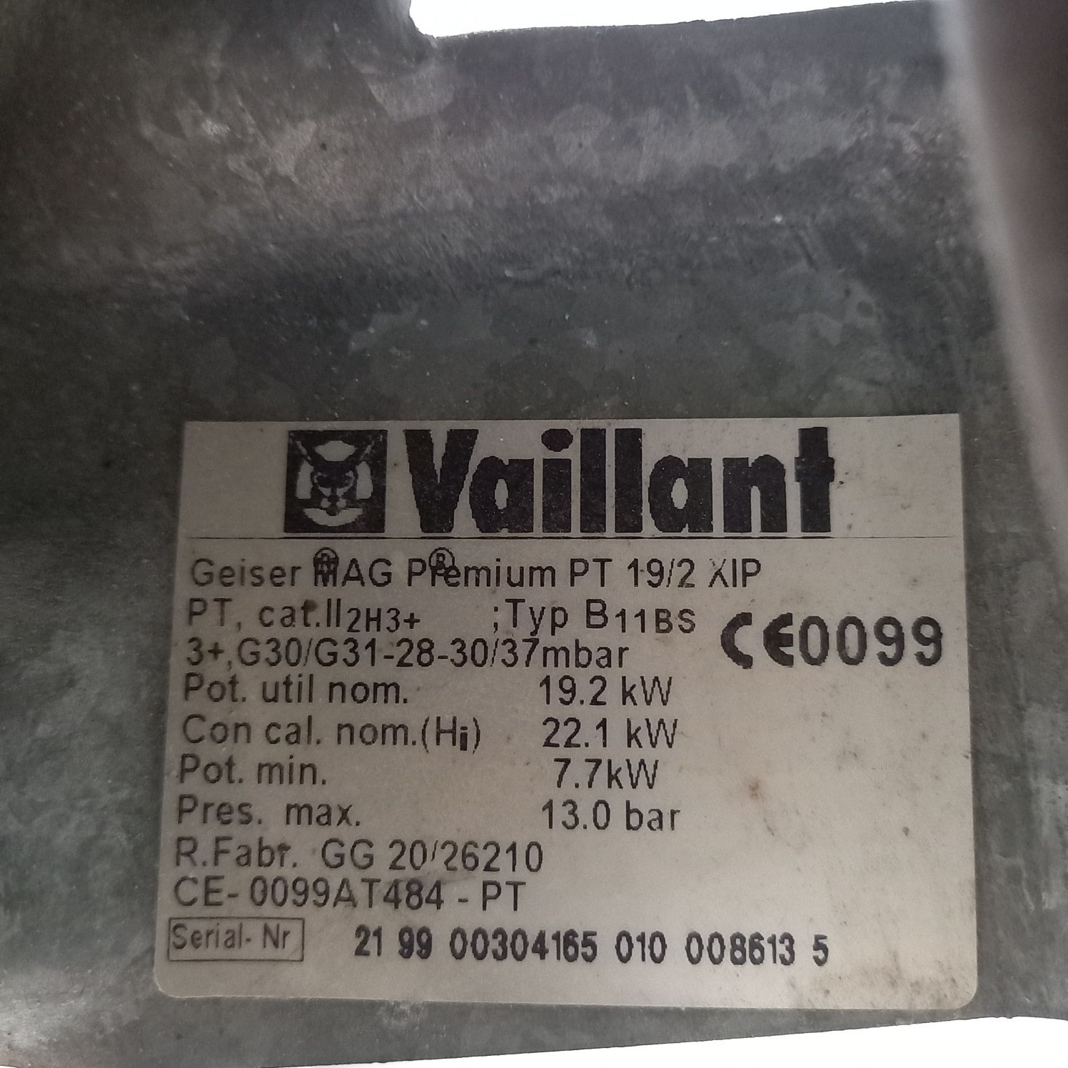 VAILLANT -  esquentador prémium electrónico
