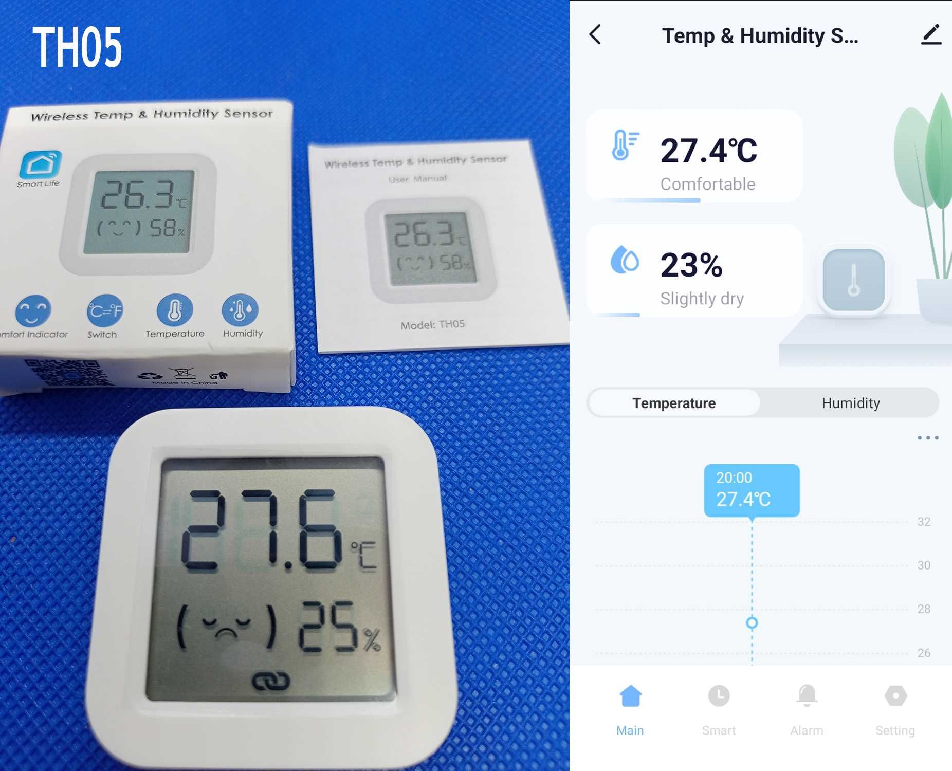 SmartLife розумний термометр гігрометр Tuya