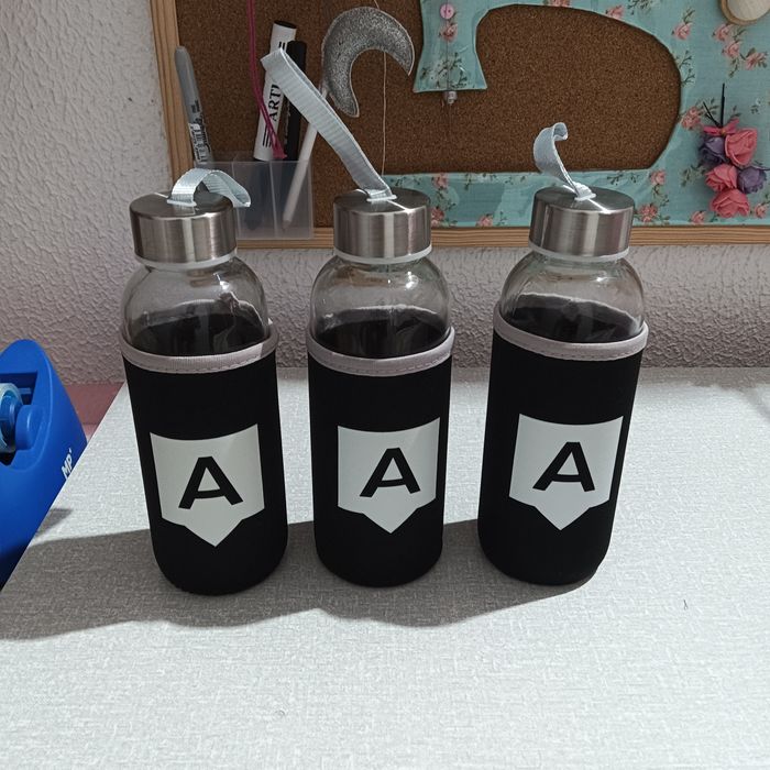 3 garrafas de vidro 400ml