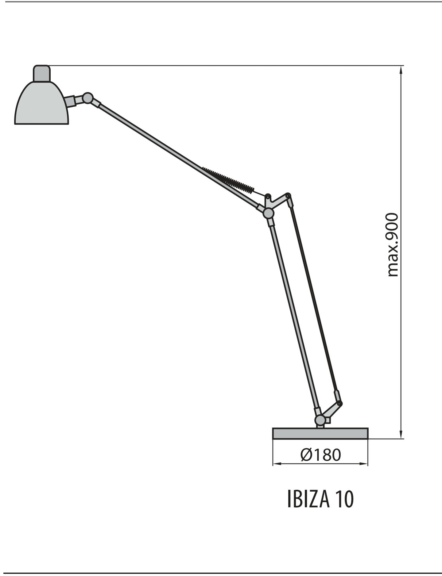Галогенна настільна лампа на гнучкій ніжці настільна офісна BRILUX