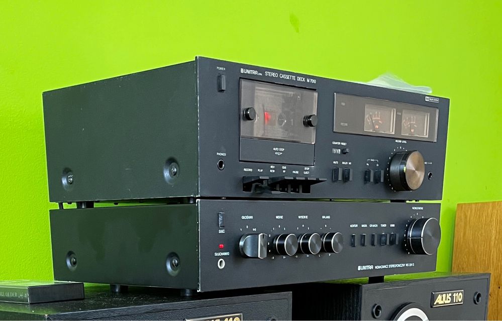 Zestaw stereo Unitra wzmacniacz WS304S deck M7010