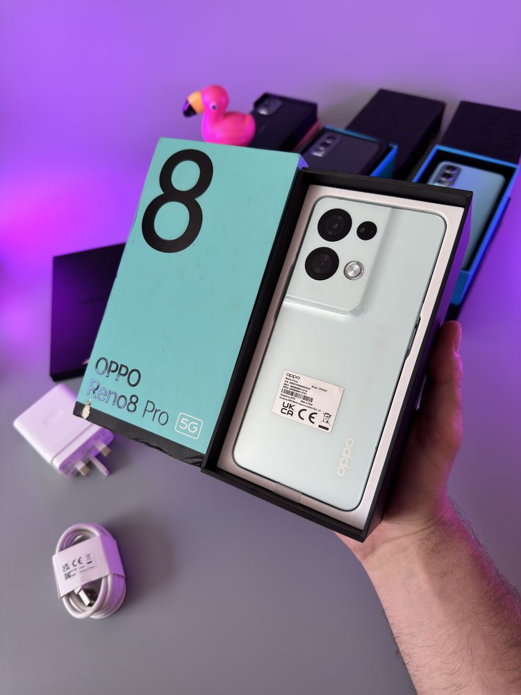 НОВИЙ OPPO reno8 pro 5G 8/256 2 фізичні СІМ-картки glashed green CPH23