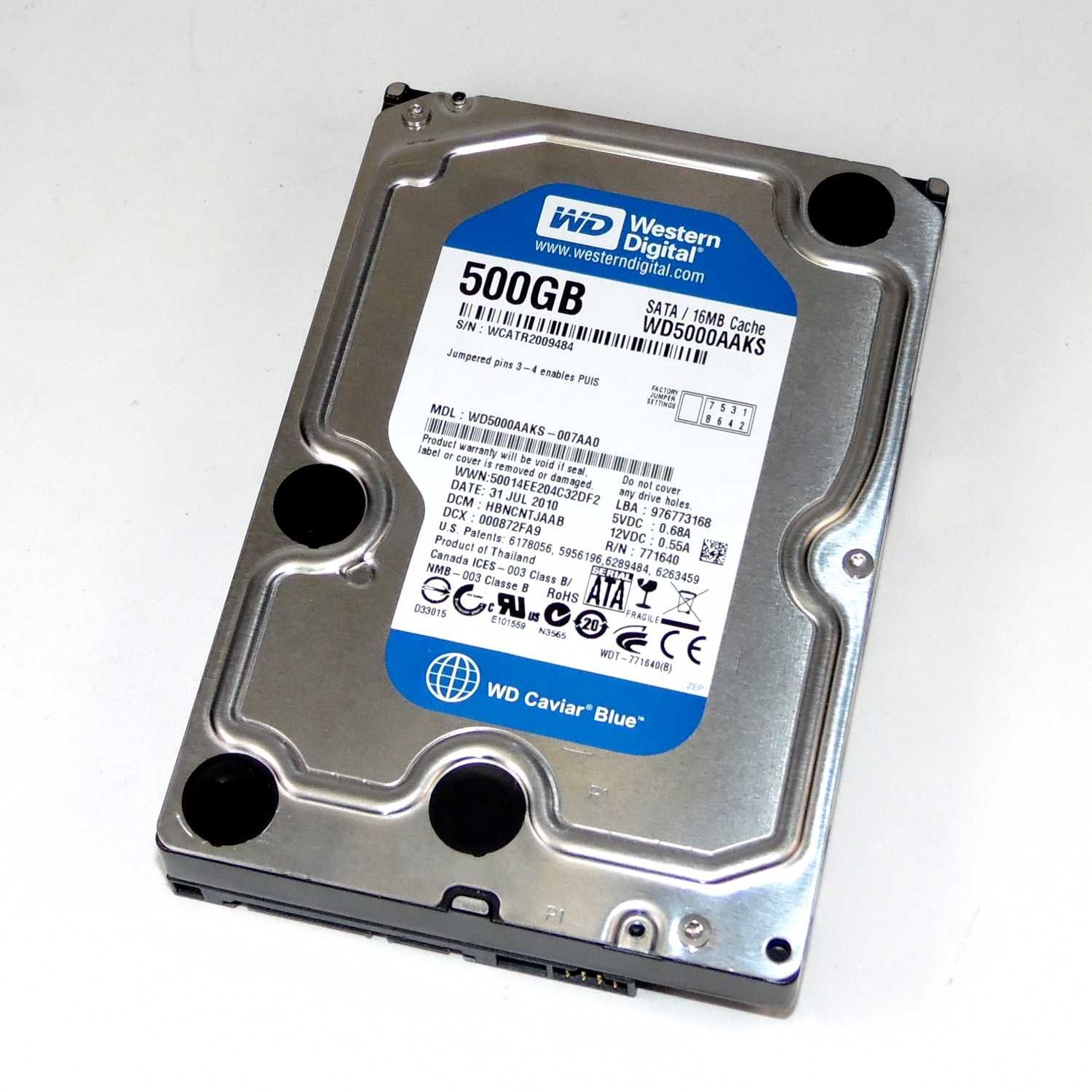 Western Digital Caviar Blue 500GB 7200rpm 16MB