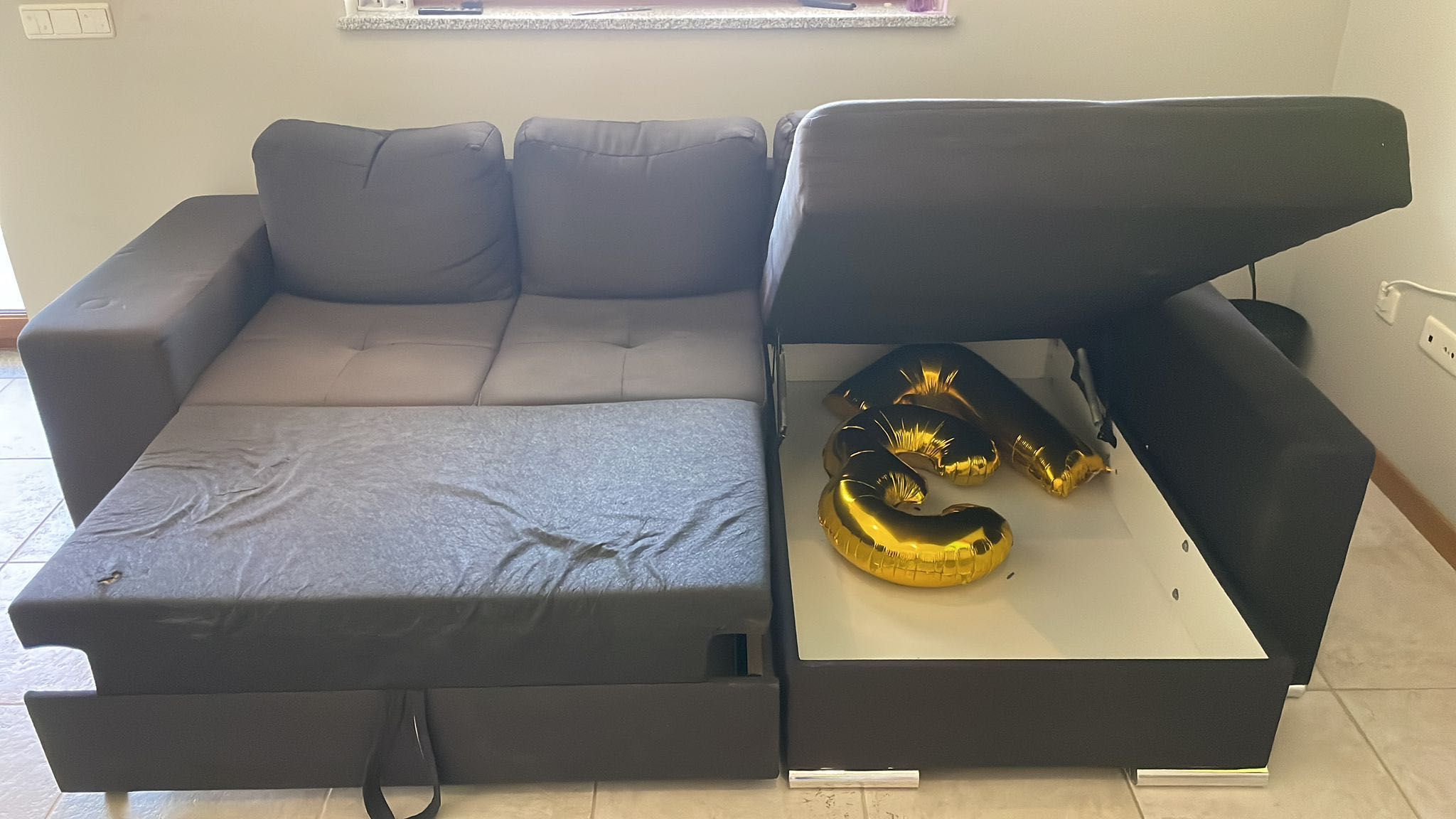 Sofá cama Chaise longue com cama