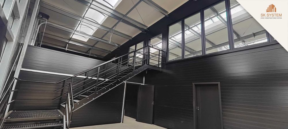 Hala 360 m2 stalowa magazyn warsztat płyta konstrukcja SK SYSTEM