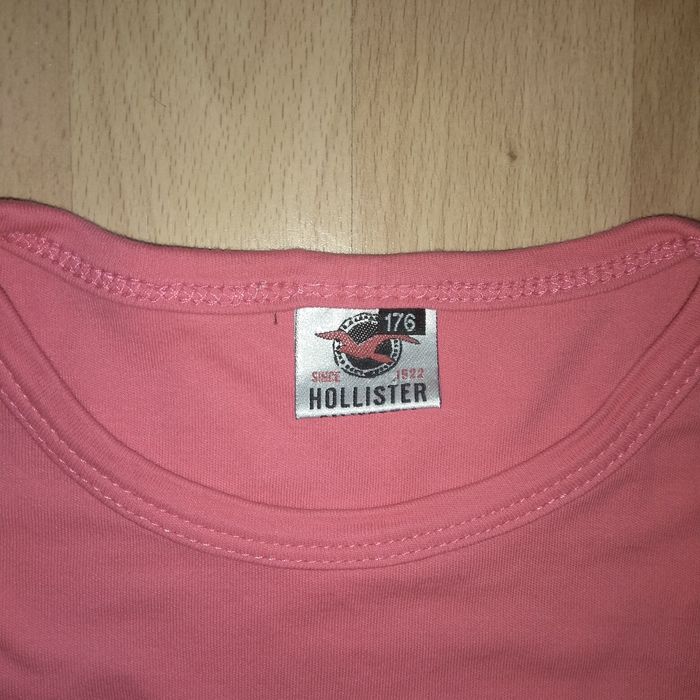 Koszulka HOLLISTER rozm. 176 różowa t-shirt