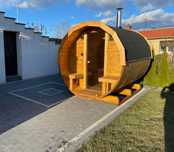 Sauna ogrodowa beczka