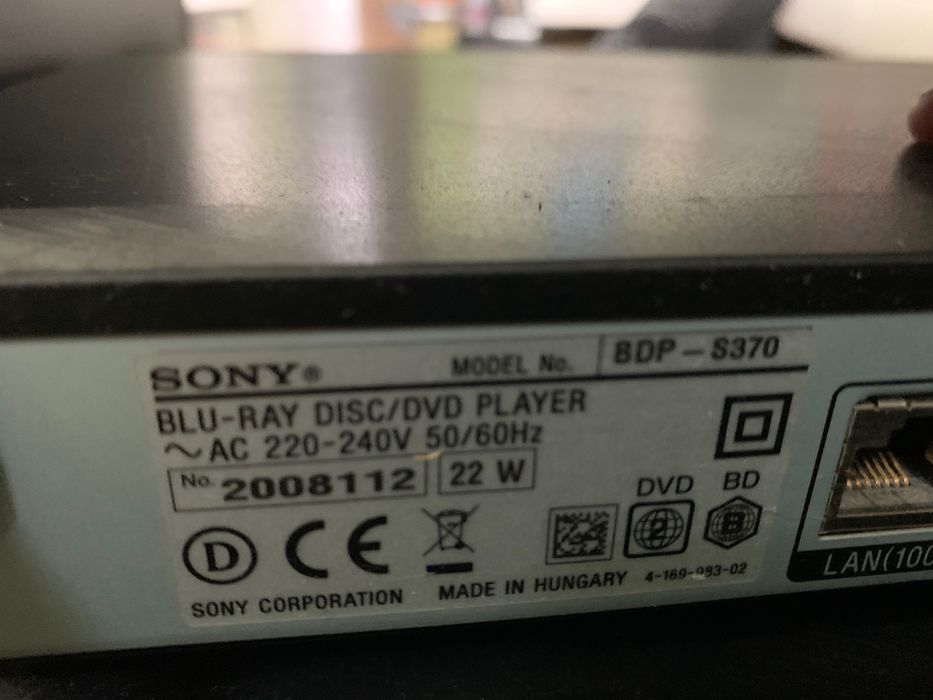 Odtwarzacz Sony BLU_RAY BDP - S370