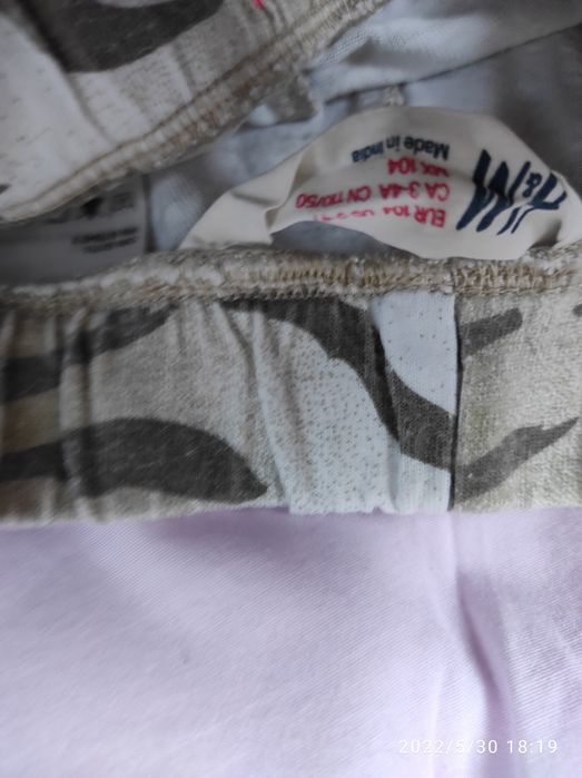 Spodenki H&M 104 2 pary