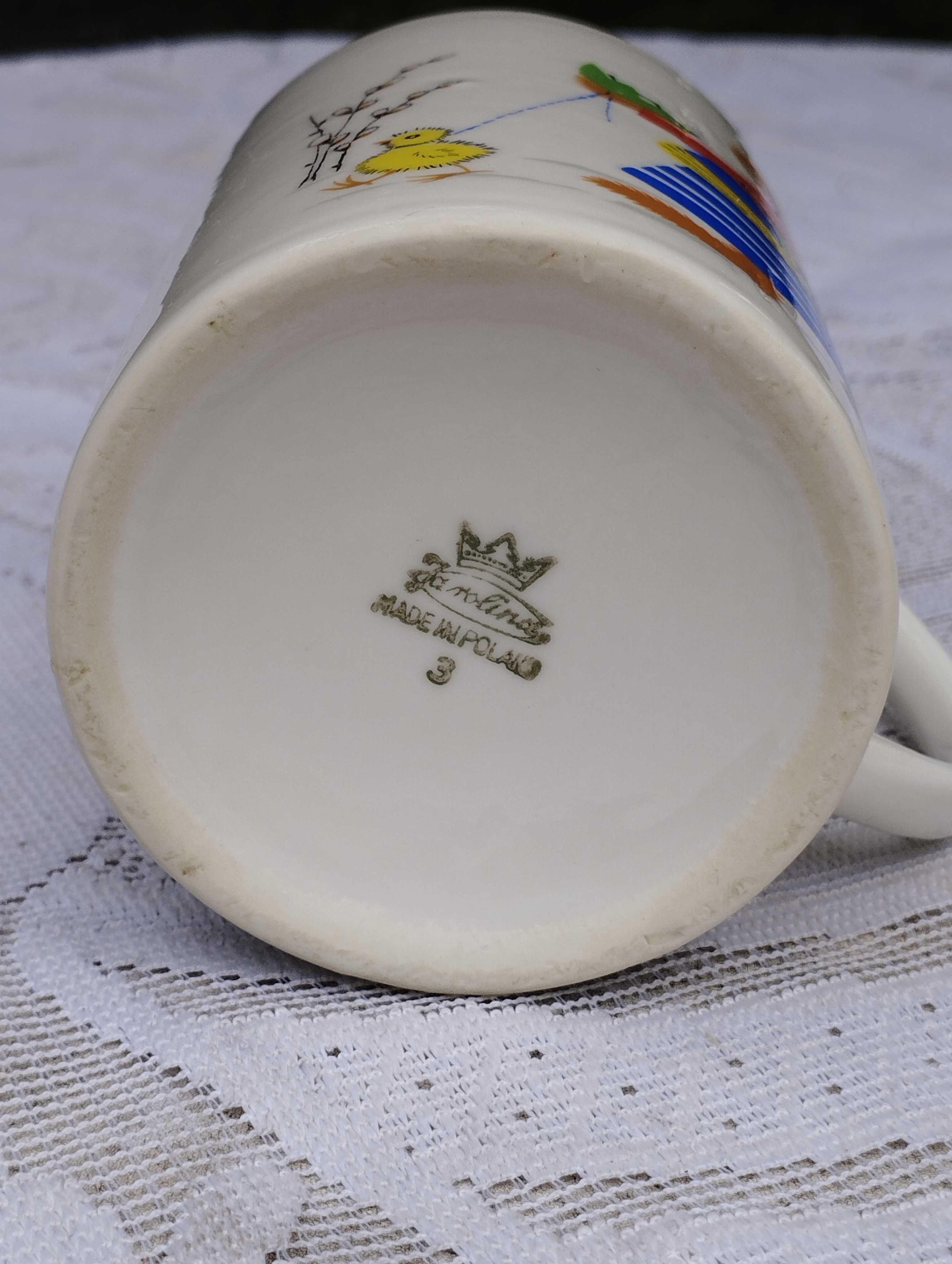 Kubek z uszkiem z fabryki porcelany Karolina seria świąteczna