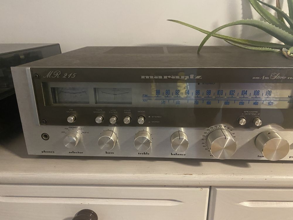 KOLEKCJA! Gramofon Fisher MT-6250, Amplituner Marantz MR215 + ~350plyt