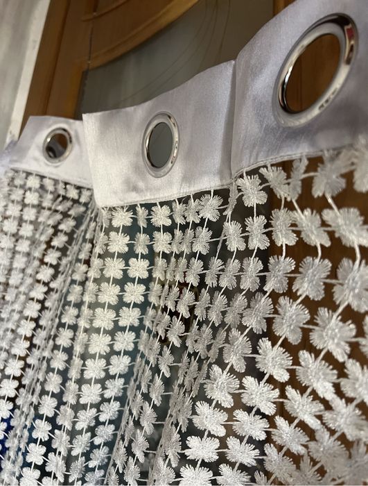 Сірі срібні 360*200 та коричневі штори 350*240- пошиті