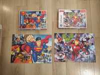 Puzzle 2 sztuki Superman i Avengers