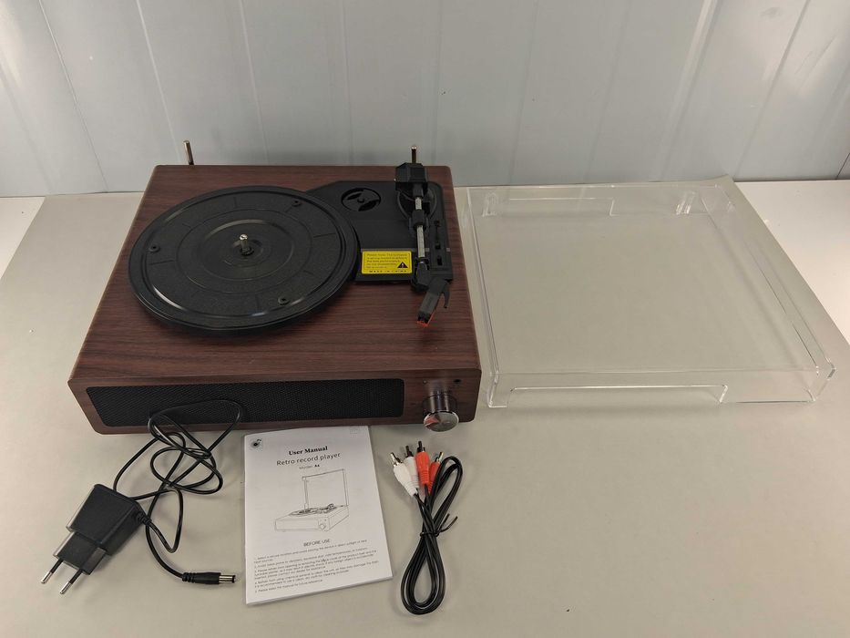 C236 Odtwarzacz Retro Turntable A6 Player z Głośnikami Stereo i USB