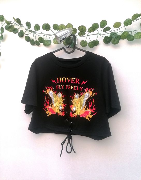 T-shirt Cropped Preta