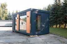 Kontener biurowy 6x3x2.50 z Klimatyzacja i WC