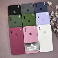 Чехол квадратный Silicone Case Iphone Xs Max Full Square закрыт низ