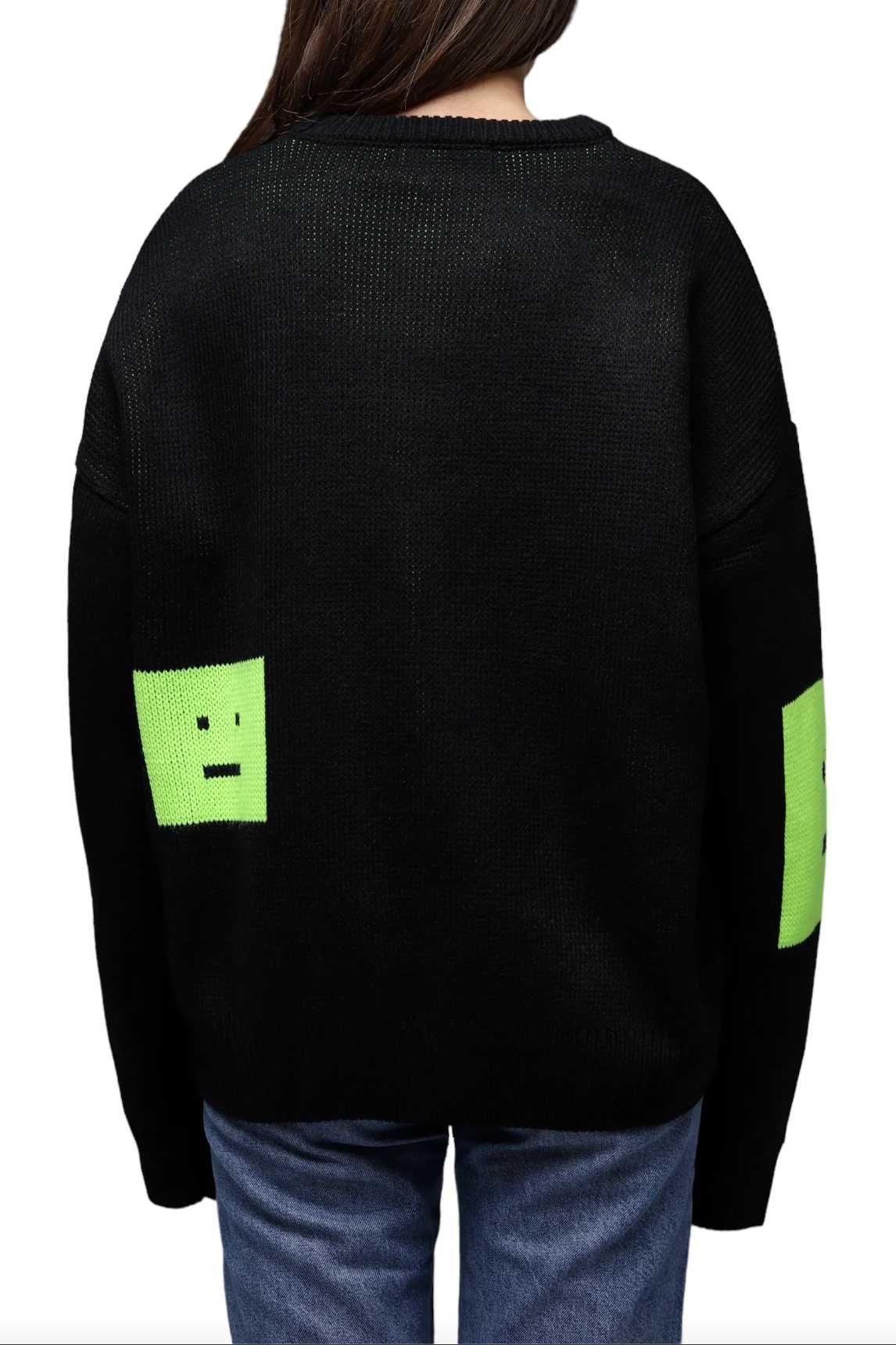 Светр Acne Studios Animation Pop Face Crewneck Sweater Black Green