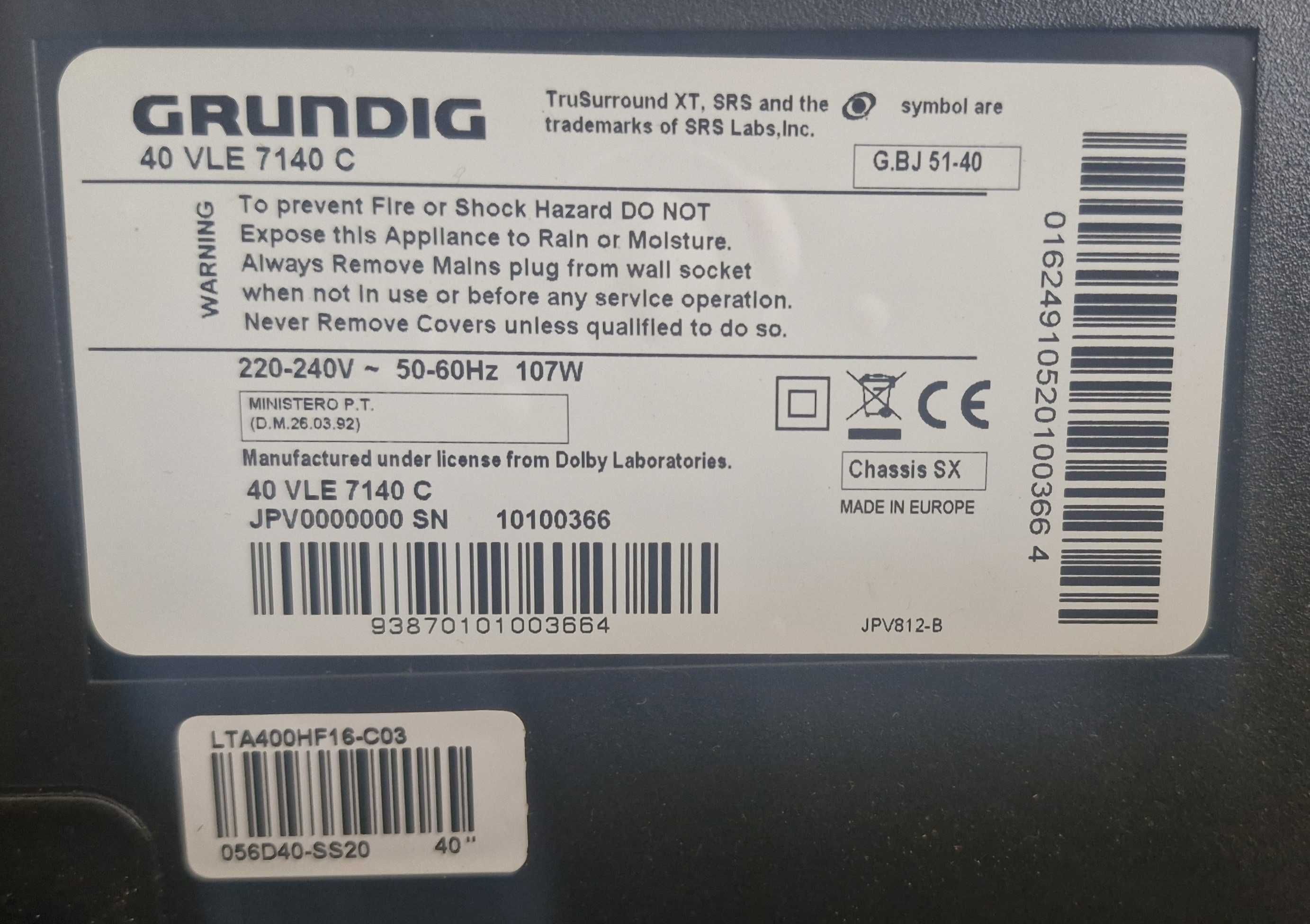 телевізор "40" Grundig 40 VLE 7140C