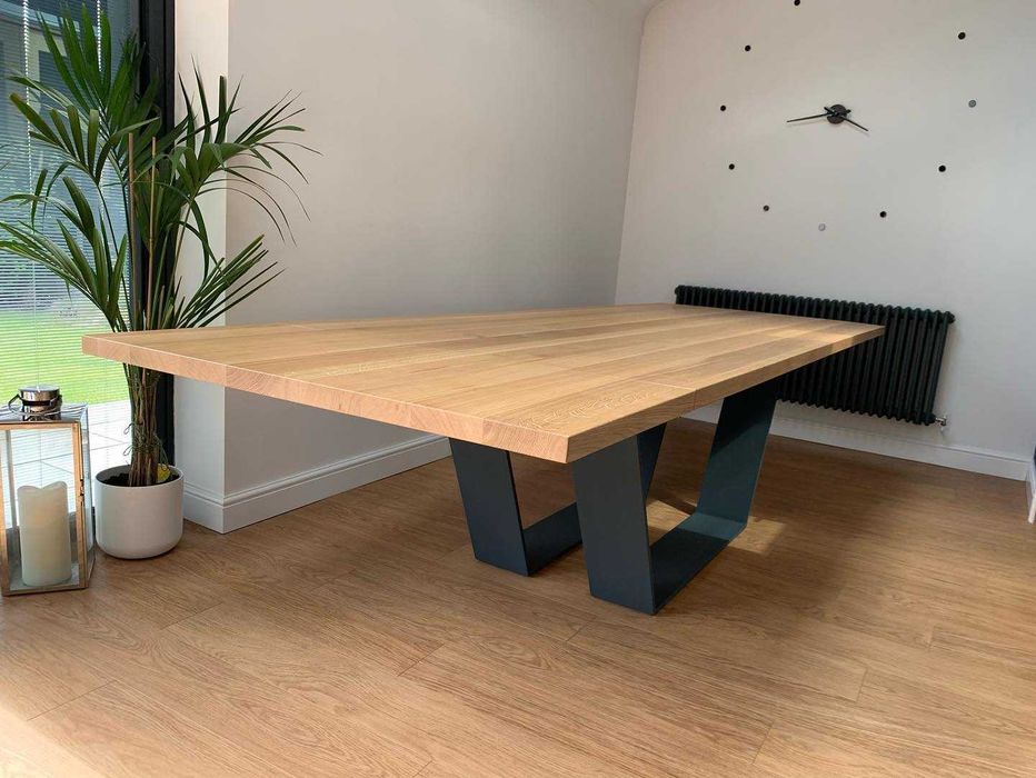 Stół dębowy 200x90 cm – wiele kolorów i rodzajów nóg