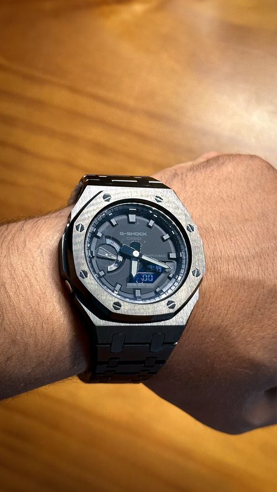 Casio G-Shock Mod Royal Oak Black Stainless Steel