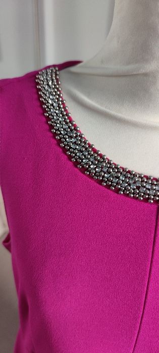 Sukienka bez rękawów imprezowa Dorothy Perkins XXL/44/16 róż fuksja