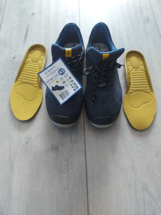 Półbuty  nowe ochronne skóra welurowa OPTIMO 43 długość wkładki 28