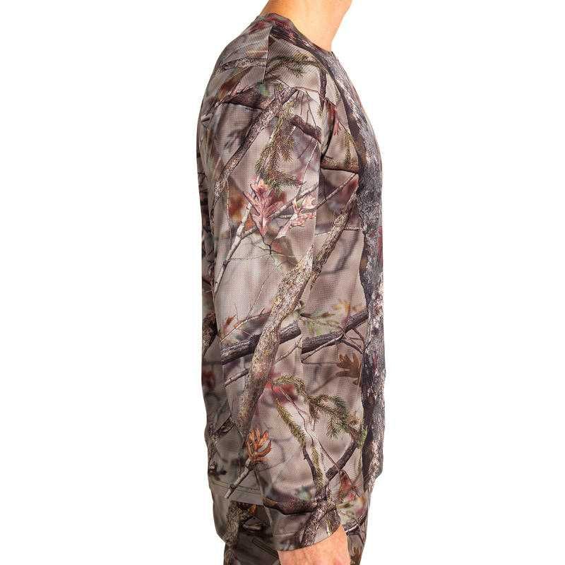 SOLOGNAC ACTIKAM 100 Koszulka Męska Myśliwska z Długim Rękawem CAMO #L