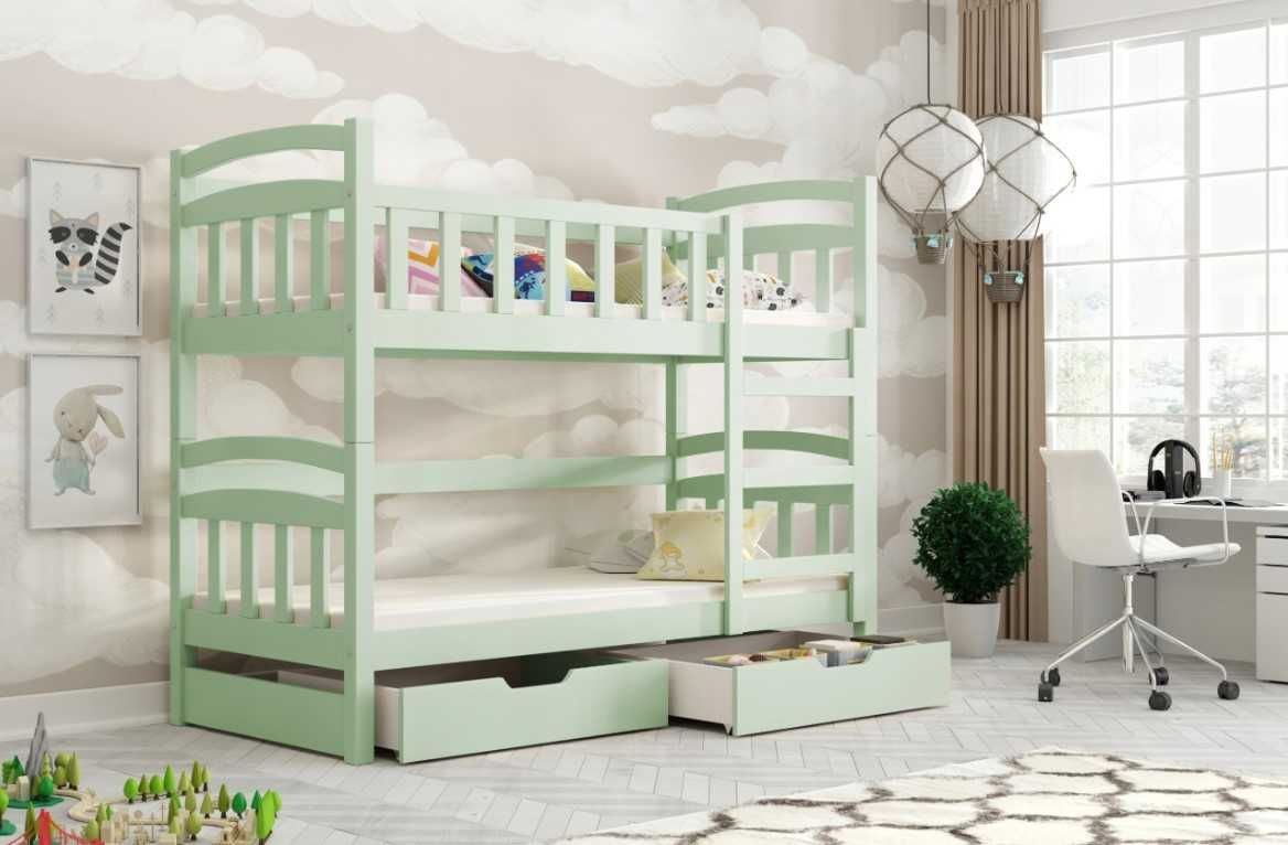 Łóżko piętrowe ZUZIA 2osobowe, materace 160x75 | 180x75 | 200x90