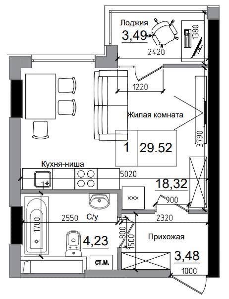 Продам квартиру студию ЖК Артвиль